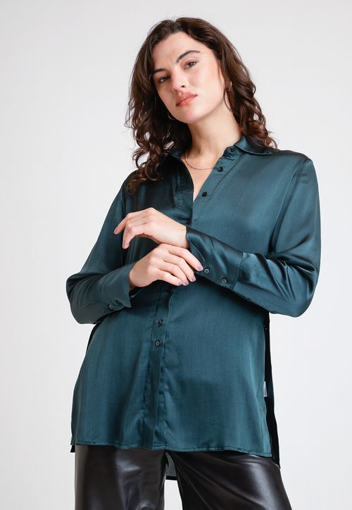 Blusa De Mujer Modelo Paris Color Petroleo