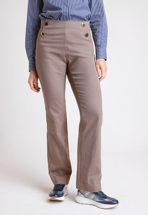 Pantalón De Mujer Modelo Milán Color Taupe