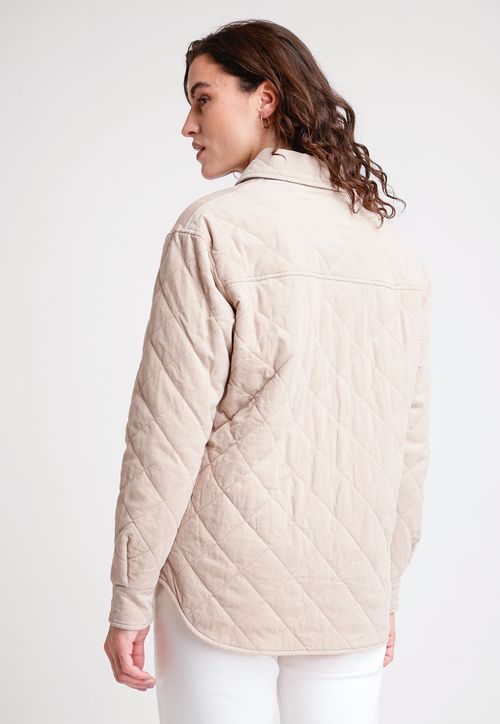 Chaqueta de Mujer Modelo Suki Cotelé Color Beige