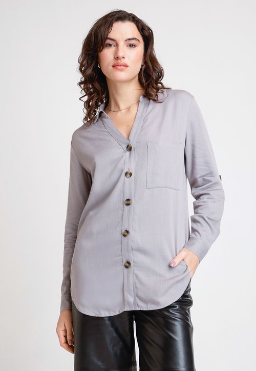 Blusa De Mujer Modelo Bromelia24 Color Gris