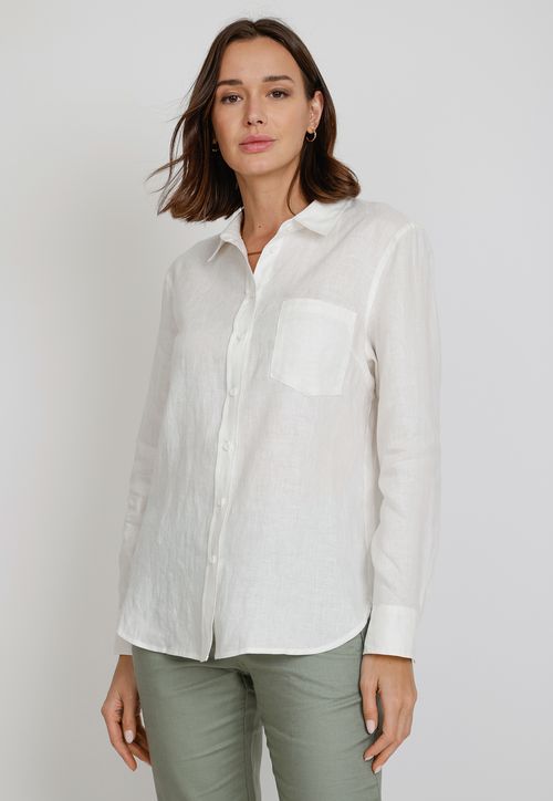 Blusa De Lino Cea Blanco