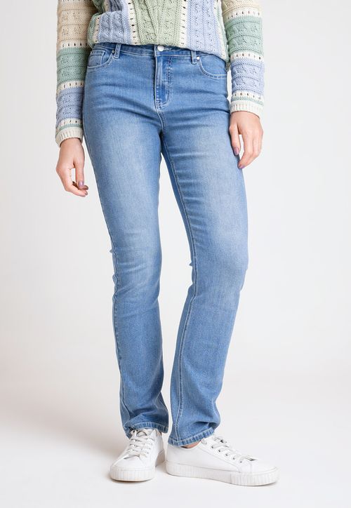 Jeans de Mujer Modelo Charlot Color Celeste