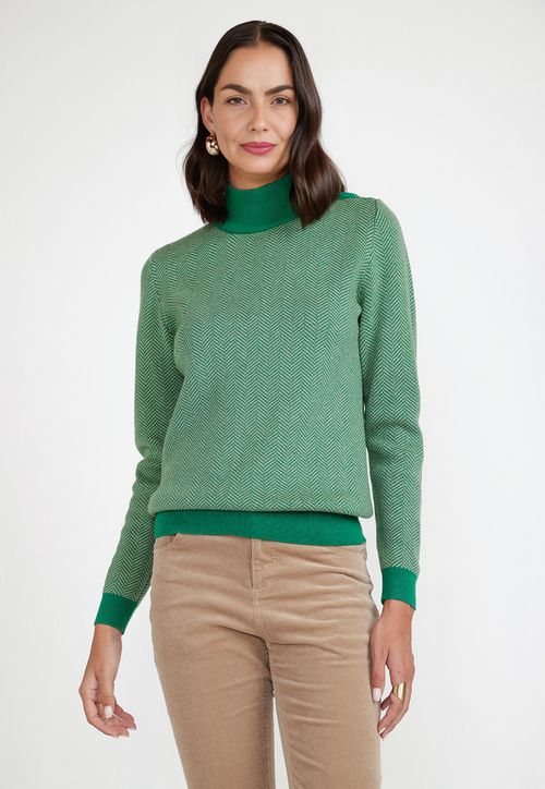 Sweater Mujer Algodón Verde