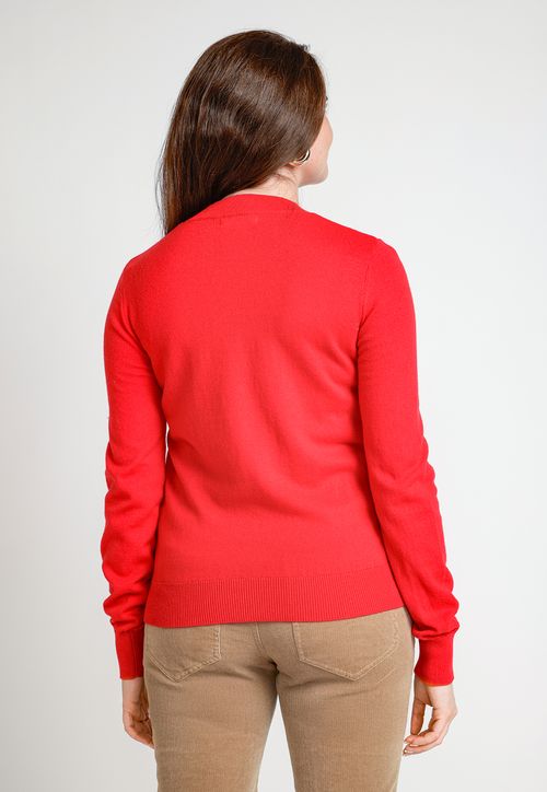 Sweater Mujer Algodón Rojo