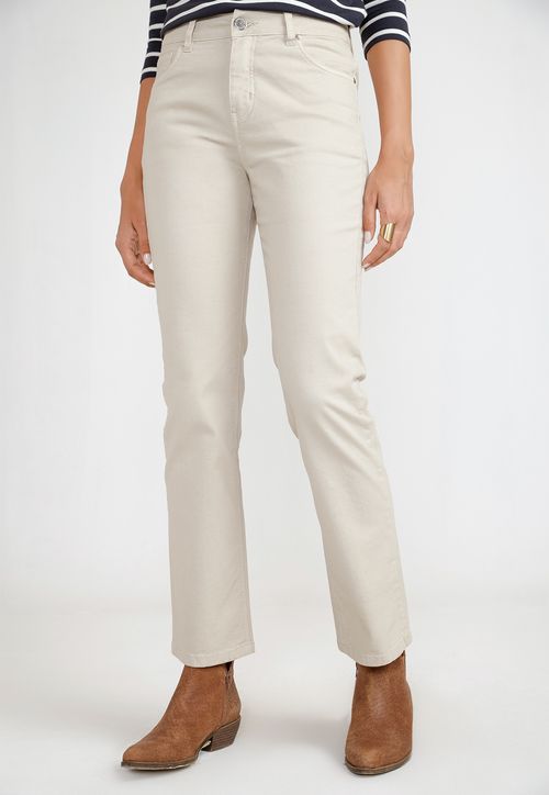 Pantalón Básico Mujer Algodón Peruano Beige