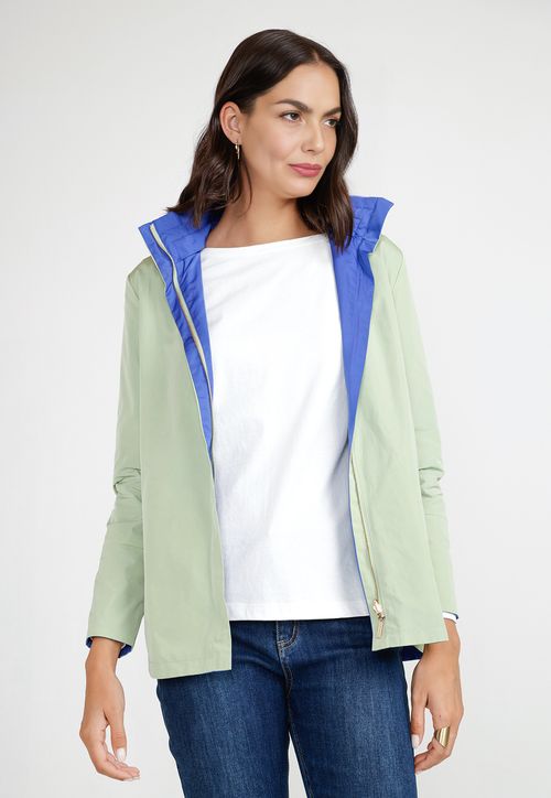 Chaqueta Mujer Reversible Eva Verde/Azulino