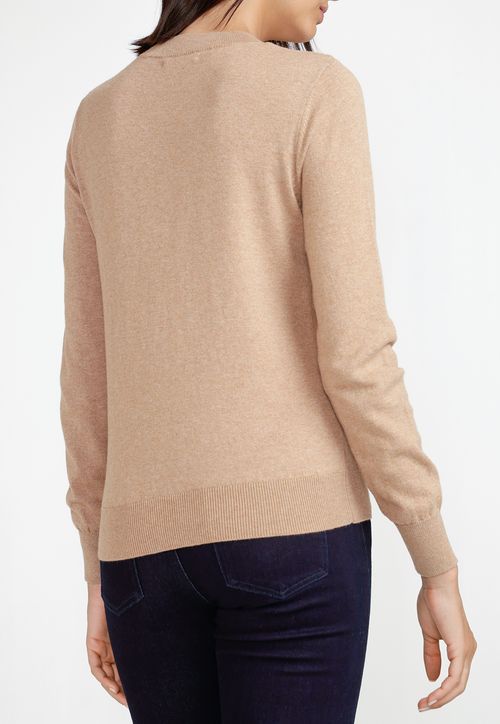 Sweater Mujer Algodón Camel