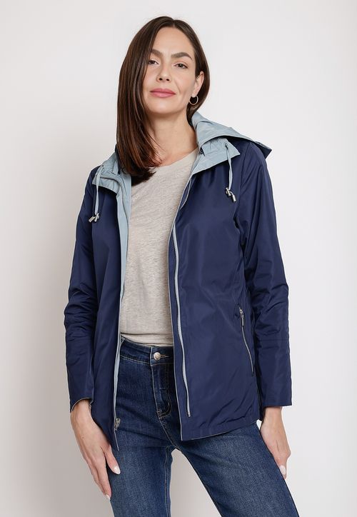 Chaqueta de Mujer Reversible Modelo Eva Color Celeste