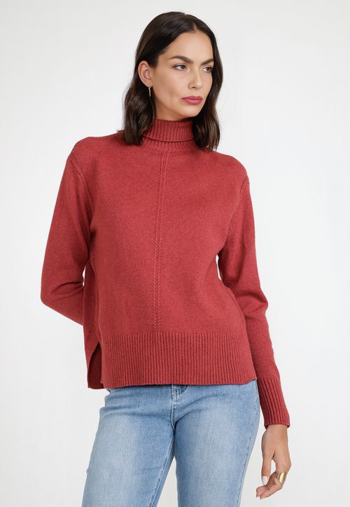 Sweater Mujer Lana Naranjo