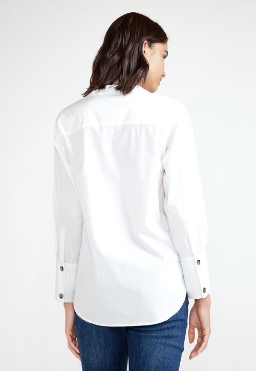 Blusa Mujer Algodón Blanco