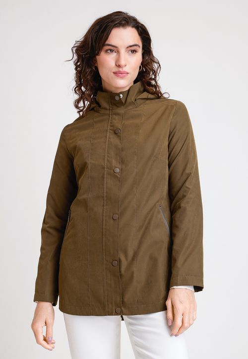 Impermeable de Mujer Modelo Bao Color Verde Musgo