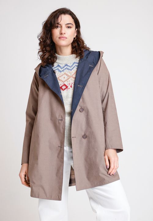 Impermeable De Mujer Modelo Salermo Color Taupe