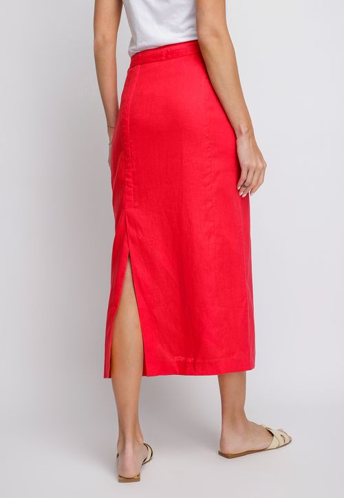 Falda De Mujer Irene Rojo