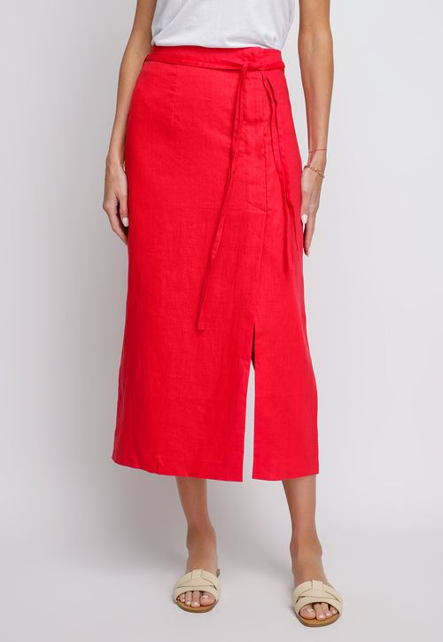 Falda De Mujer Irene Rojo