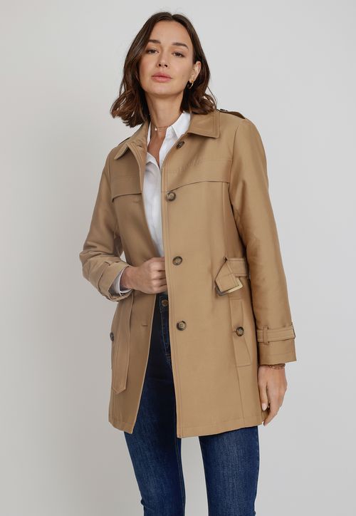 Abrigo Trench De Mujer Anneli Camel