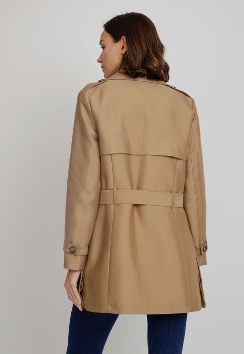 Abrigo Trench De Mujer Anneli Camel