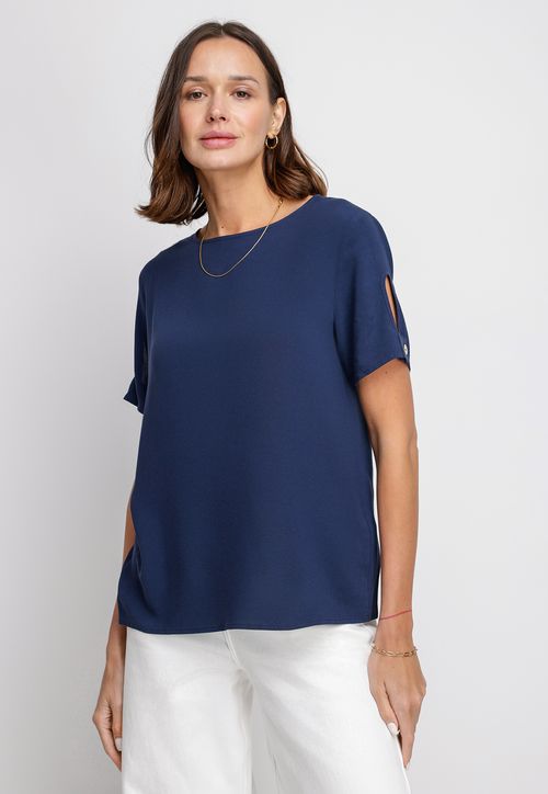 Blusa De Mujer Garza Marino