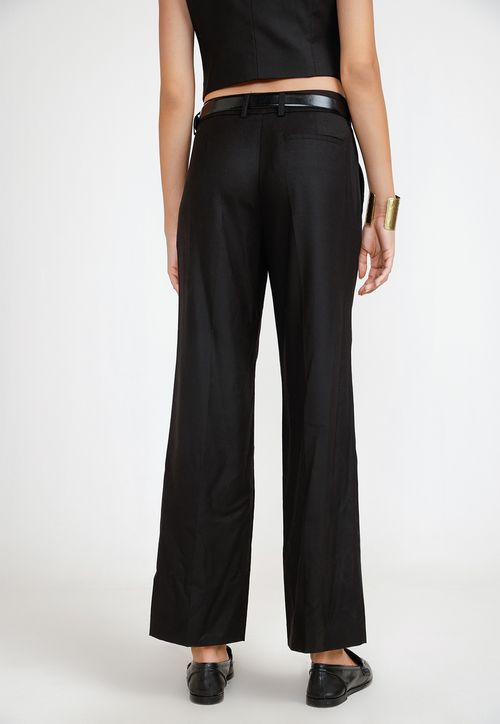 Pantalón Mujer Lana Negro