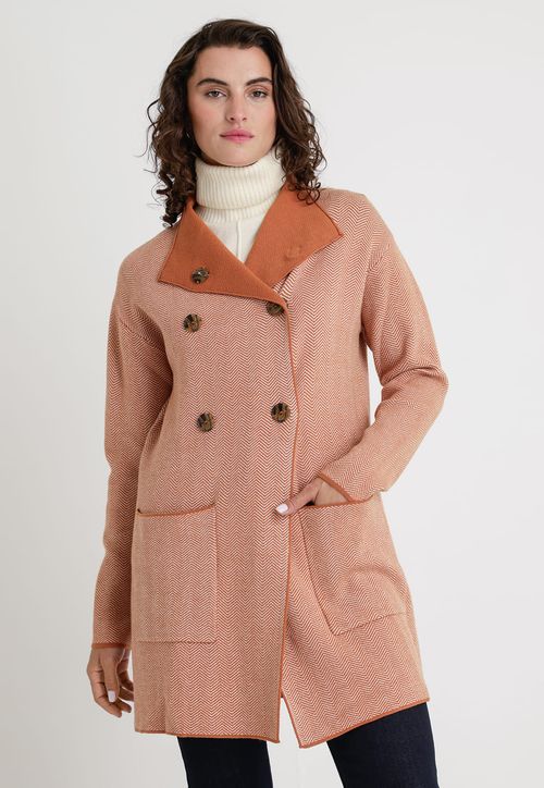 Tejido De Mujer Modelo Cara Color Oxido
