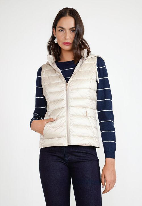 Parka Mujer Sin Mangas Serena Beige