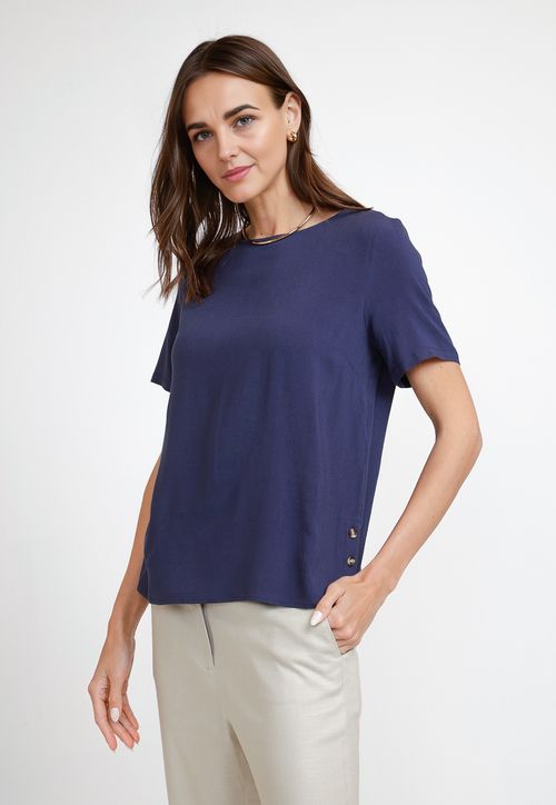 Blusa de Mujer Modelo Garza 24 Color Marino