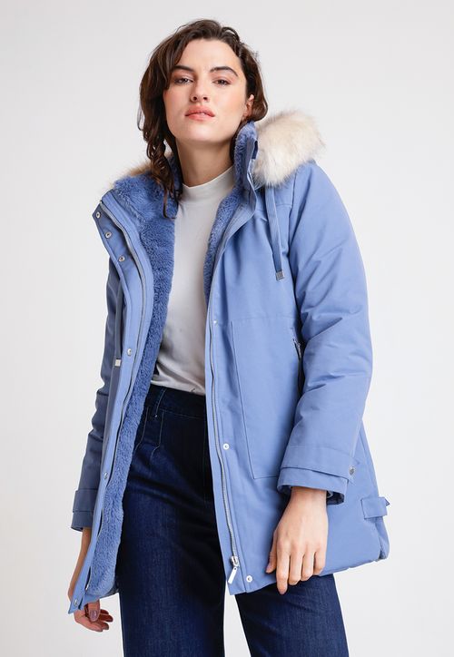 Parka De Mujer Modelo Belisa Color Celeste