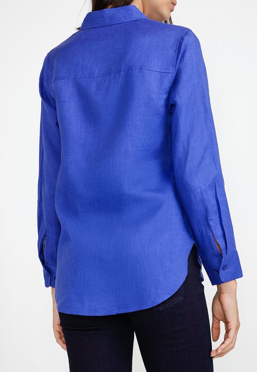 Blusa Mujer Cea Lino Azulino