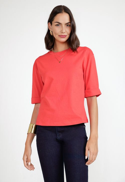 Polera Mujer Algodón Peruano Magenta