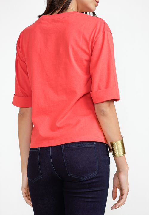 Polera Mujer Algodón Peruano Magenta