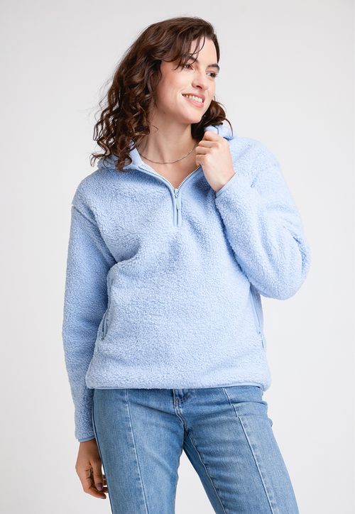 Polerón De Mujer Modelo Sarai Color Celeste