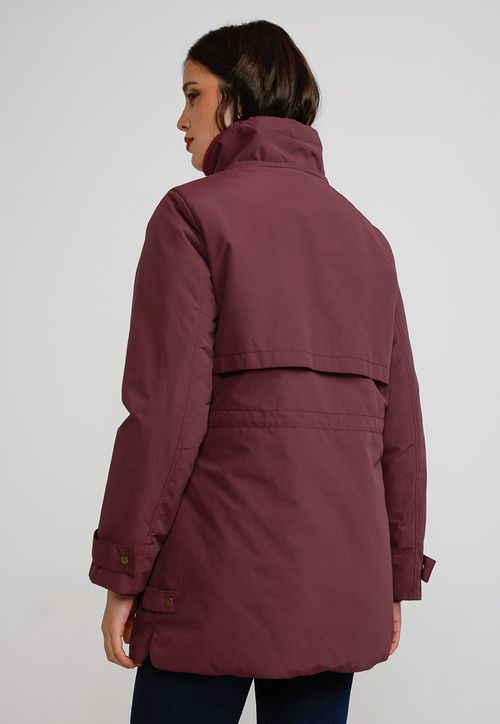 Parka Gruesa Mujer Burdeo