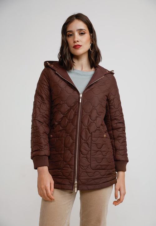 Parka Reversible Mujer Nylon Burdeo