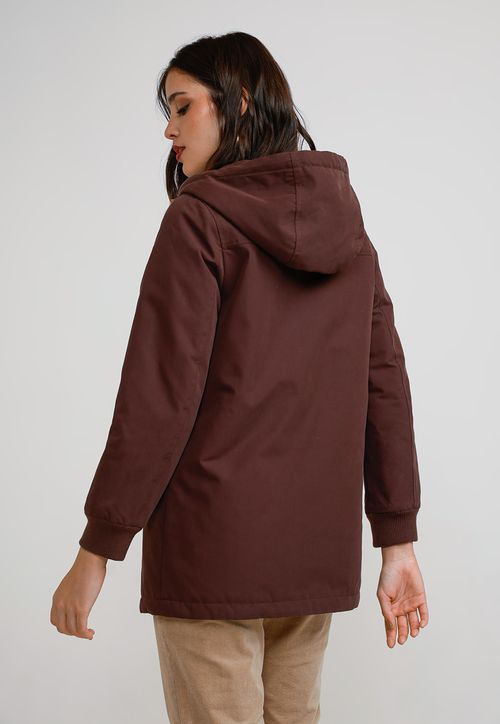 Parka Reversible Mujer Nylon Burdeo