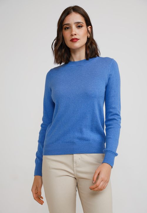 Sweater Mujer Algodón Azulino