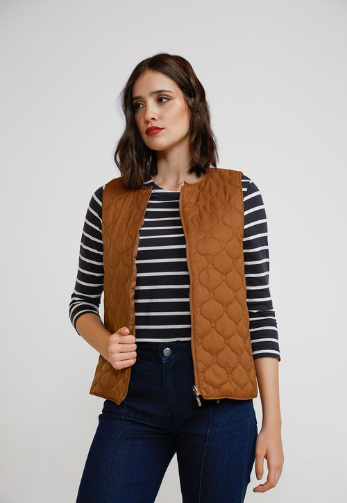Parka 3 en 1 Mujer Algodón y Poliéster Camel