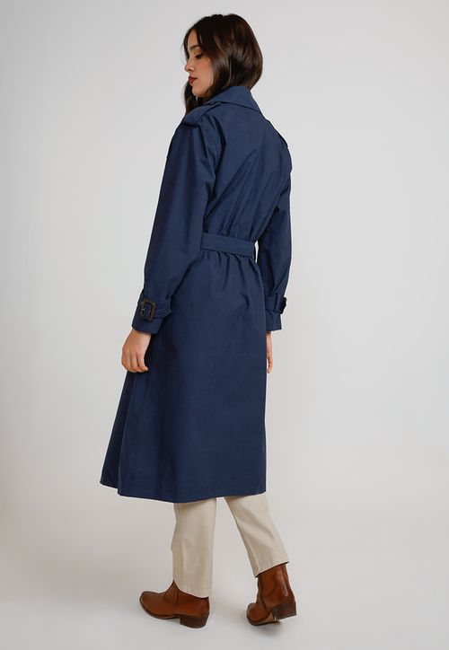 Trench Impermeable Mujer Poliéster Marino