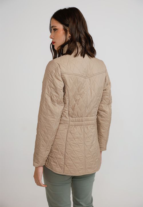 Parka Ligera Mujer Nylon Beige