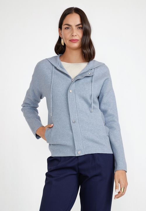 Polerón Mujer Viscosa Gris Claro