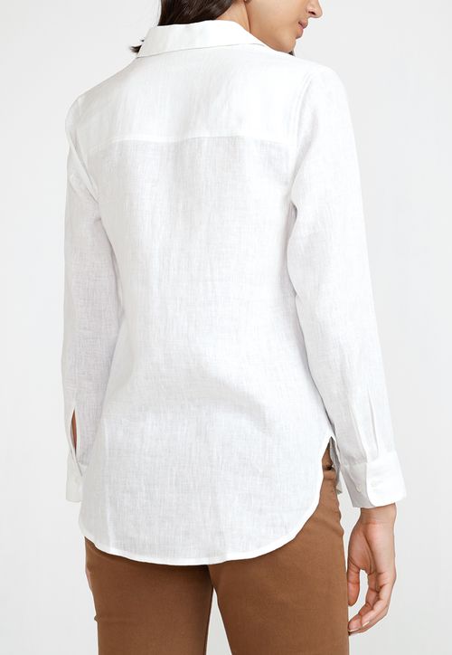 Blusa Mujer Cea Lino Blanca