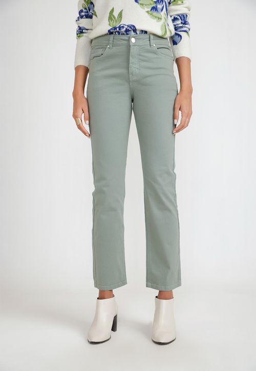Pantalón Básico Mujer Algodón Peruano Verde