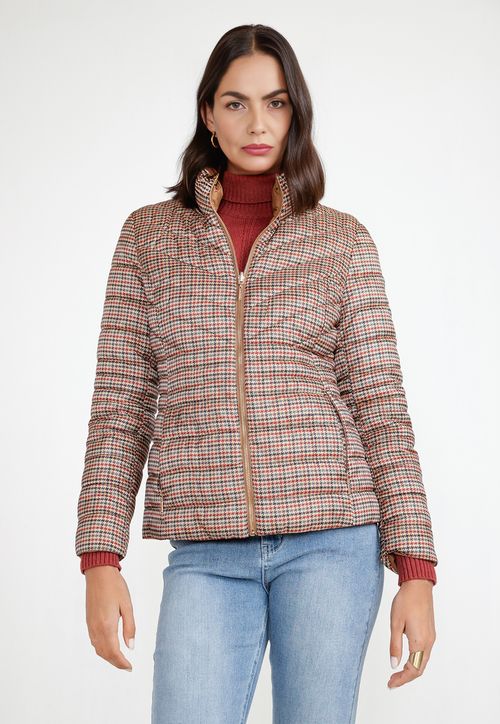Parka Reversible Mujer Poliéster Camel