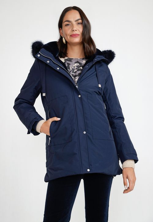 Parka Gruesa Mujer Marino