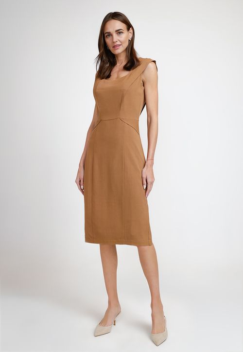 Vestido De Mujer Modelo Steffi Color Camel