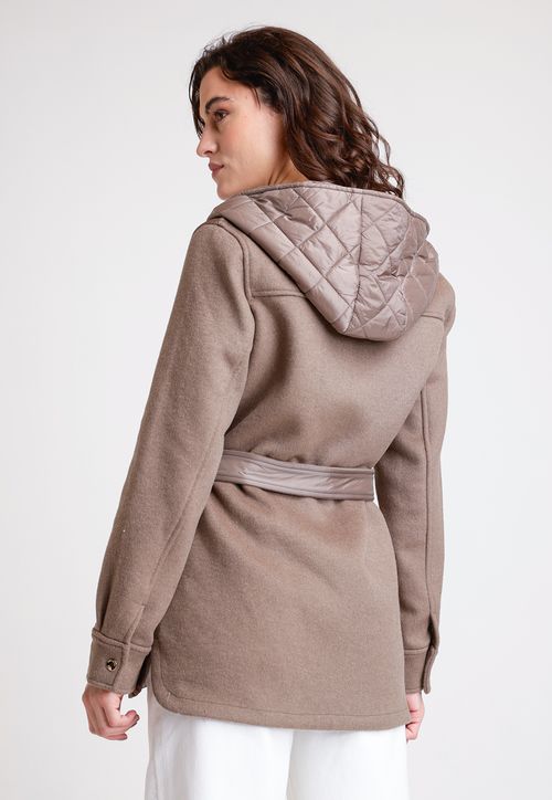 Parka De Mujer Modelo Lana Color Taupe