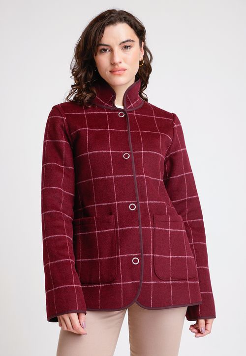 Chaquetón De Mujer Reversible Marlee Color Burdeo