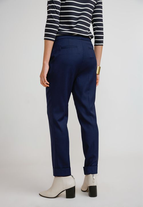 Pantalón Mujer Lana Azul