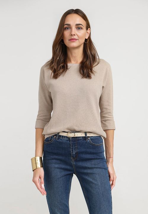 Sweater Mujer Dover Algodón Beige