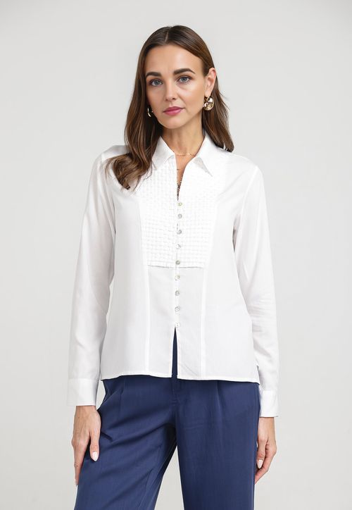 Blusa Mujer Amatista Viscosa Blanco