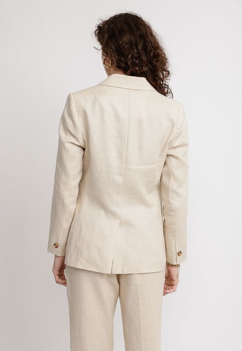 Blazer Mujer Celine Lino Beige