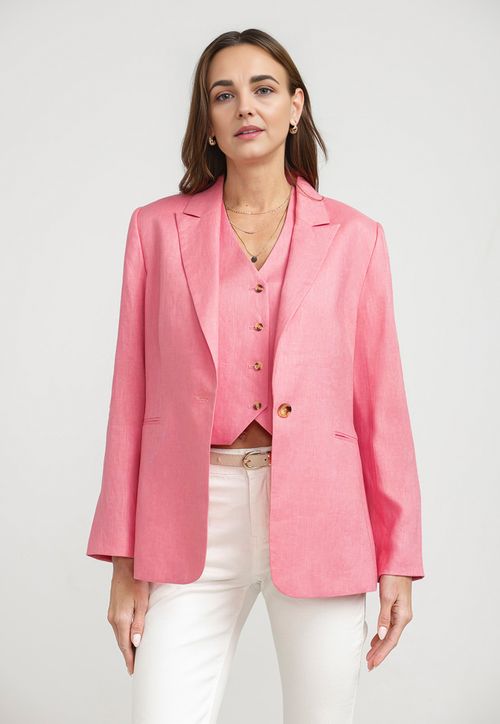 Blazer Mujer Celine Lino Magenta